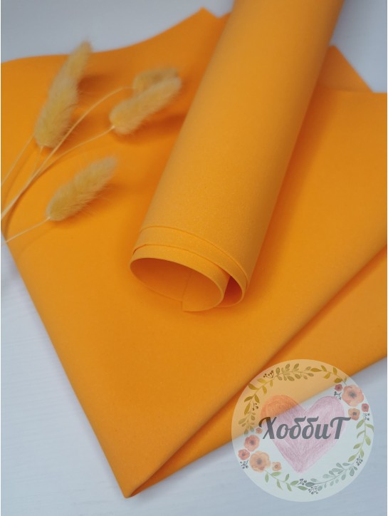 Фоамиран Китай 1мм., 49*49см. (оранжевый №05)